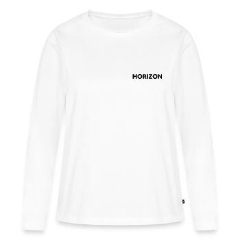 Schwarzer Horizont - Frauen Premium Bio Langarmshirt - Weiß - Vorne - Julia (174cm)