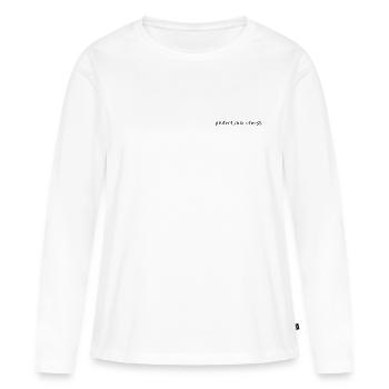 Schützen Sie Ihr Energie-Zen-Angebot - Frauen Premium Bio Langarmshirt - Weiß - Vorne - Julia (174cm)