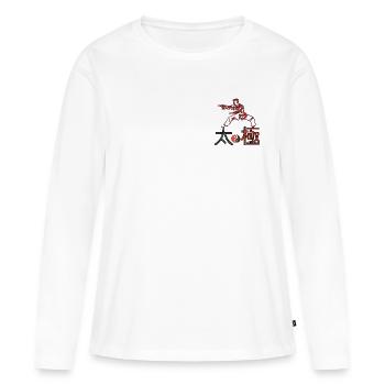 Combattants de Taichi - T-shirt manches longues Premium bio Femme - blanc - Devant - Julia (174cm)