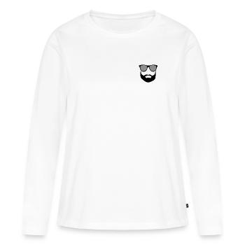 Man mit sonnenbrille - Frauen Premium Bio Langarmshirt - Weiß - Vorne - Julia (174cm)