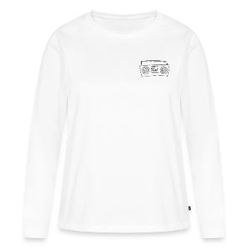 radio - T-shirt manches longues Premium bio Femme - blanc - Devant - Julia (174cm)