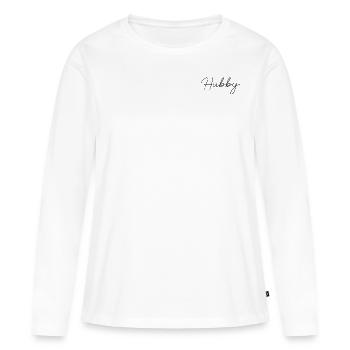 Mon mari - T-shirt manches longues Premium bio Femme - blanc - Devant - Julia (174cm)