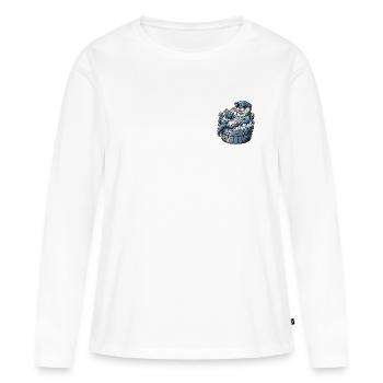 La loutre douce refroidit - T-shirt manches longues Premium bio Femme - blanc - Devant - Julia (174cm)