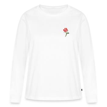 Pink - Women's Premium Organic Long Sleeve Shirt - white - Front - Julia (174cm)