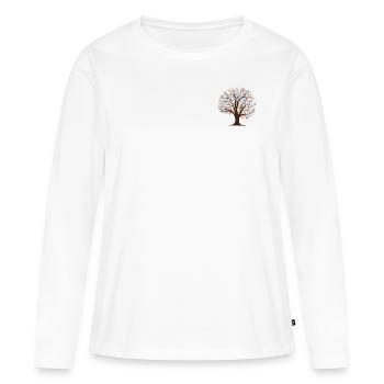 Arbre - T-shirt manches longues Premium bio Femme - blanc - Devant - Julia (174cm)