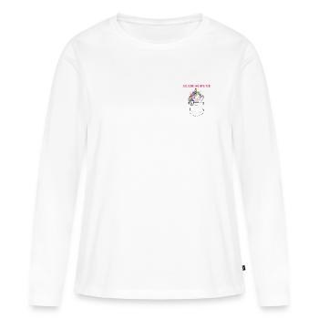 Une licorne dans votre poche - T-shirt manches longues Premium bio Femme - blanc - Devant - Julia (174cm)