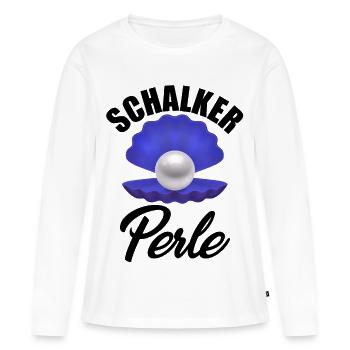 Ruhrpott Gelsenkirchen Perle - Frauen Premium Bio Langarmshirt - Weiß - Vorne - Julia (174cm)