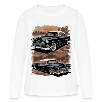 Classic Cars 1950 - Women's Premium Organic Long Sleeve Shirt - white - Front - Julia (174cm)