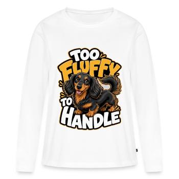 Dachshund - Women's Premium Organic Long Sleeve Shirt - white - Front - Julia (174cm)