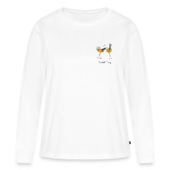 Cocktail Party - T-shirt manches longues Premium bio Femme - blanc - Devant - Julia (174cm)