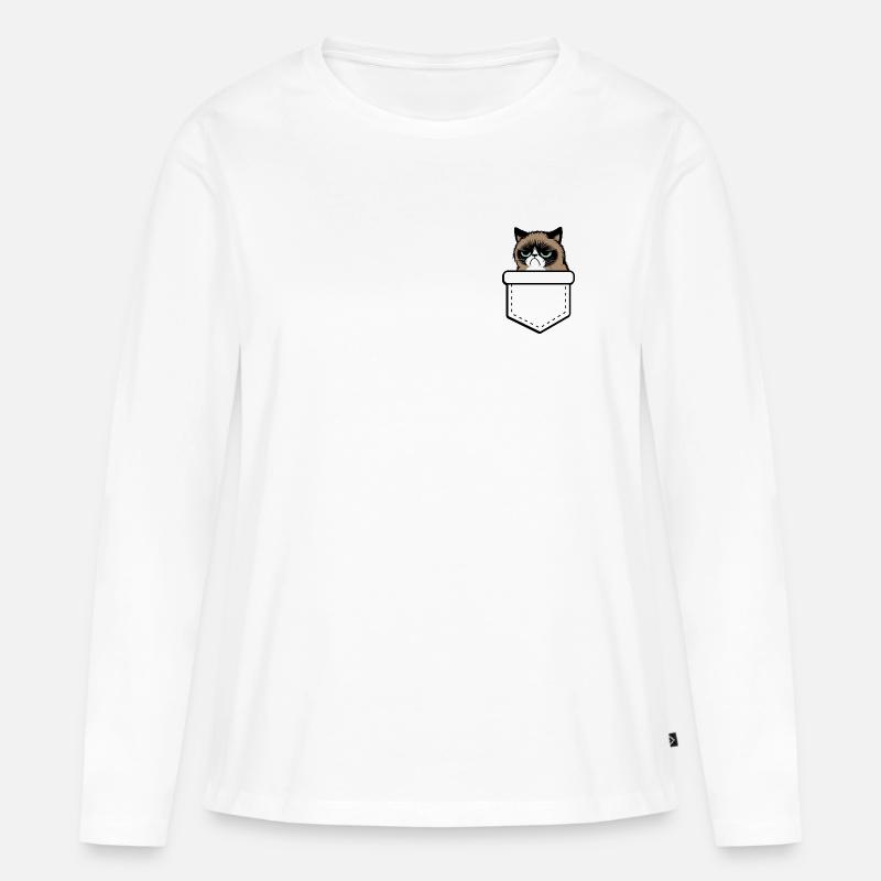 grumpy - Women's Premium Organic Long Sleeve Shirt - white