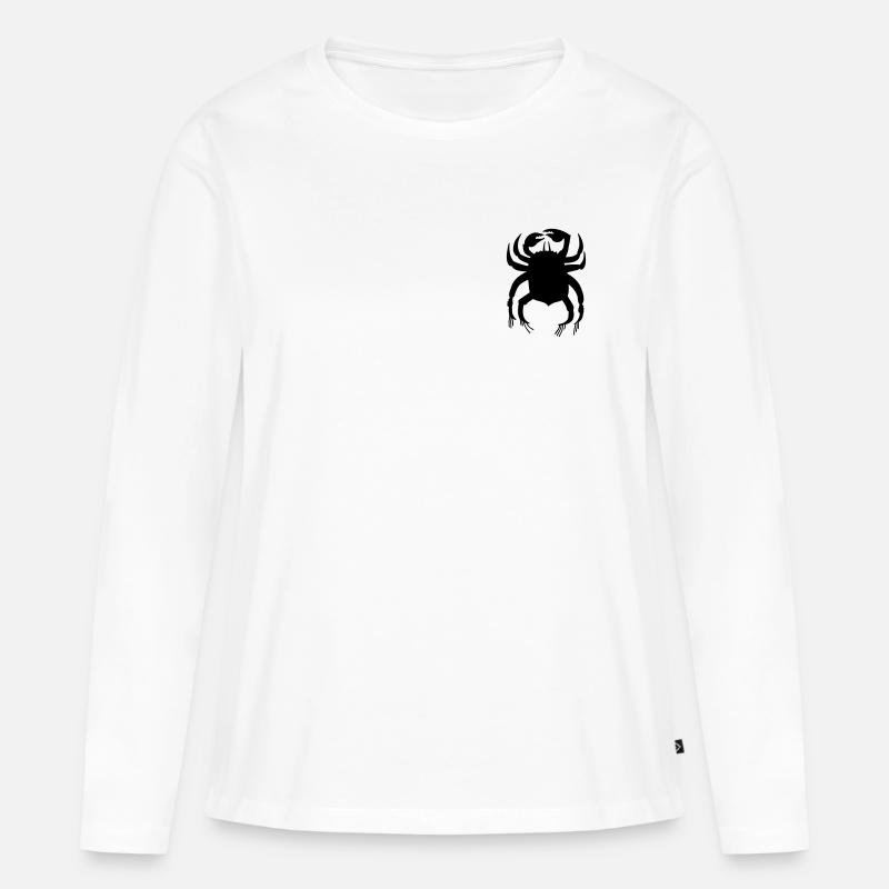 Krabbe - Frauen Premium Bio Langarmshirt - Weiß