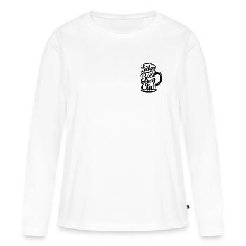 Lecker Bierchen Club - Frauen Premium Bio Langarmshirt - Weiß - Vorne - Julia (174cm)