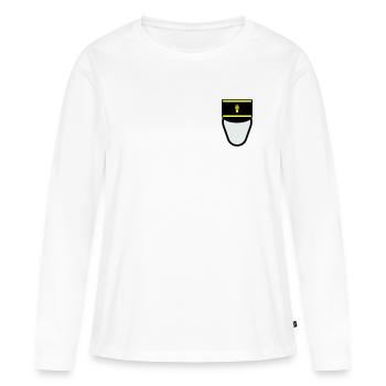 Gendarm Képi G.M. (Mobile Constable) - Frauen Premium Bio Langarmshirt - Weiß - Vorne - Julia (174cm)