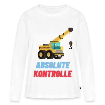 Absolute Kontrolle - Frauen Premium Bio Langarmshirt - Weiß - Vorne - Julia (174cm)