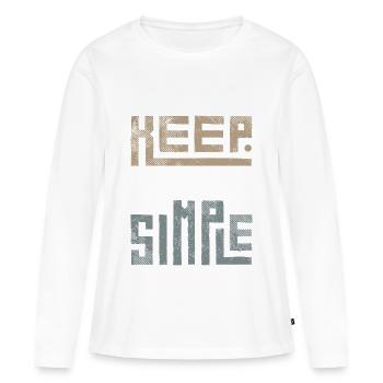 Motivational Message and Encouragement - Women's Premium Organic Long Sleeve Shirt - white - Front - Julia (174cm)