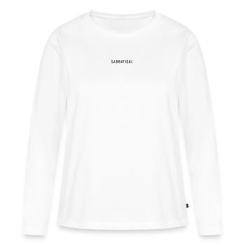 Sabbatique - T-shirt manches longues Premium bio Femme - blanc - Devant - Julia (174cm)