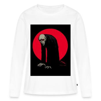Roter Mond Vampir Dämon im Schatten - Frauen Premium Bio Langarmshirt - Weiß - Vorne - Julia (174cm)