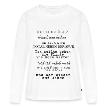 Kraut und Rüben - Frauen Premium Bio Langarmshirt - Weiß - Vorne - Julia (174cm)