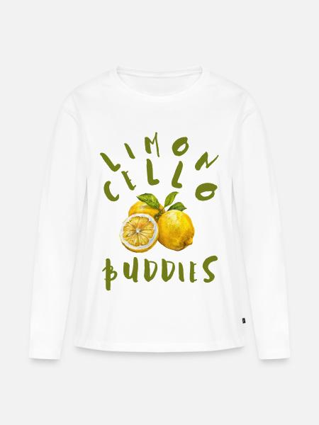 Limoncello Buddies - Frauen Premium Bio Langarmshirt - Weiß