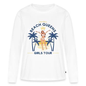 Beach Queens Mallorca Malle Tour - Frauen Premium Bio Langarmshirt - Weiß - Vorne - Julia (174cm)