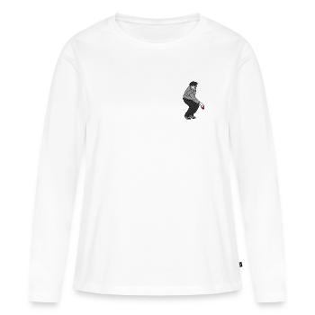 Petanque Player Right-Handed - Women's Premium Organic Long Sleeve Shirt - white - Front - Julia (174cm)