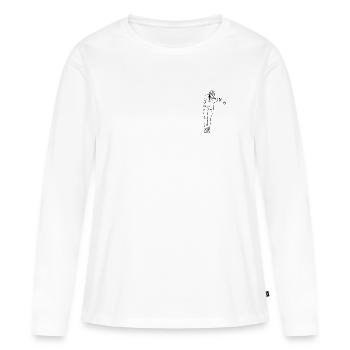 Petanque player Left-handed - Women's Premium Organic Long Sleeve Shirt - white - Front - Julia (174cm)