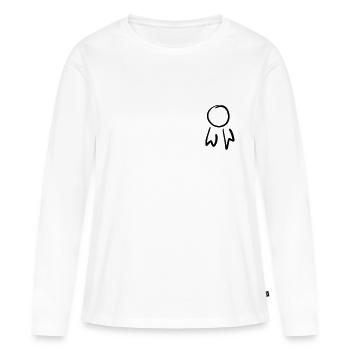 Square Badge / Order Template. Scrawl. - Women's Premium Organic Long Sleeve Shirt - white - Front - Julia (174cm)