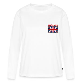 angleterre - T-shirt manches longues Premium bio Femme - blanc - Devant - Julia (174cm)