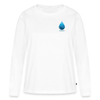 Goutte d'eau - T-shirt manches longues Premium bio Femme - blanc - Devant - Julia (174cm)