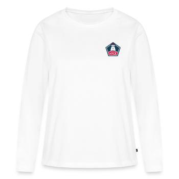 NYCE - Frauen Premium Bio Langarmshirt - Weiß - Vorne - Julia (174cm)
