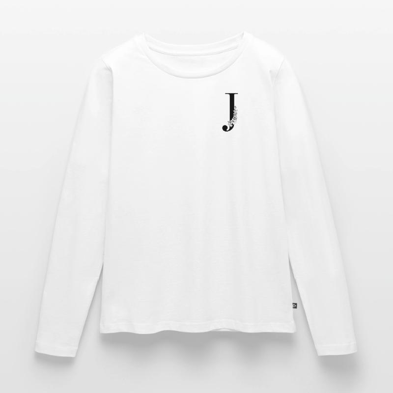 Letter J Women's Premium Organic Long Sleeve Shirt