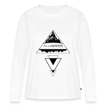 Je suis un Waundara - Je suis un vagabond, dialecte - T-shirt manches longues Premium bio Femme - blanc - Devant - Julia (174cm)
