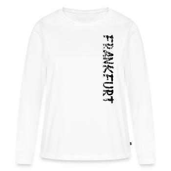 Francfort - T-shirt manches longues Premium bio Femme - blanc - Devant - Julia (174cm)