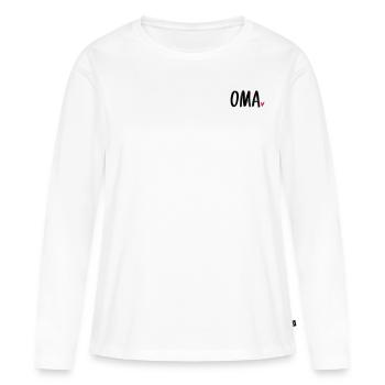 mamie - T-shirt manches longues Premium bio Femme - blanc - Devant - Julia (174cm)