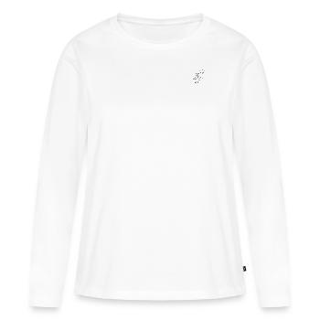Weiße Rose Sommer outfit, das perfekte Geschenk☀️ - Frauen Premium Bio Langarmshirt - Weiß - Vorne - Julia (174cm)