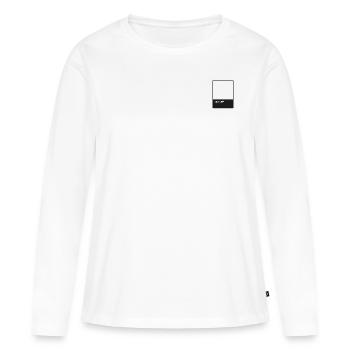 Farbe Weiß - Frauen Premium Bio Langarmshirt - Weiß - Vorne - Julia (174cm)