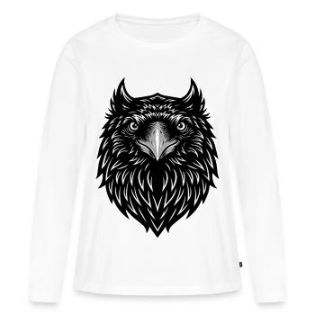 Griffon Faucon Mascotte Logo Sport Gaming - T-shirt manches longues Premium bio Femme - blanc - Devant - Julia (174cm)