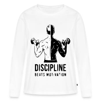 Veuillez télécharger le design - T-shirt manches longues Premium bio Femme - blanc - Devant - Julia (174cm)