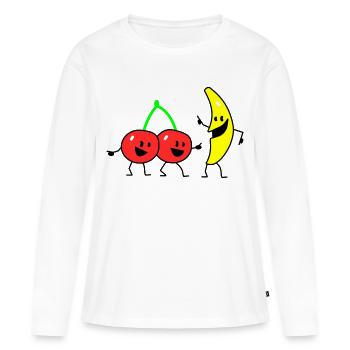 fruit salad two - Frauen Premium Bio Langarmshirt - Weiß - Vorne - Julia (174cm)