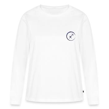 Astro Sagittaire - T-shirt manches longues Premium bio Femme - blanc - Devant - Julia (174cm)