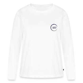 Astro Verseau - T-shirt manches longues Premium bio Femme - blanc - Devant - Julia (174cm)