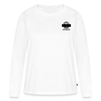 Censure - T-shirt manches longues Premium bio Femme - blanc - Devant - Julia (174cm)