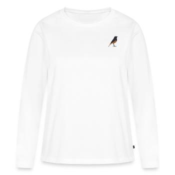 Queue rouge domestique - T-shirt manches longues Premium bio Femme - blanc - Devant - Julia (174cm)