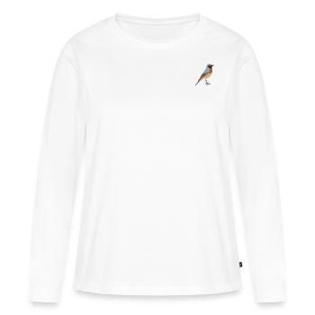 common redstart - Women's Premium Organic Long Sleeve Shirt - white - Front - Julia (174cm)