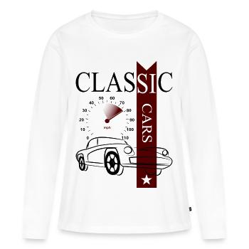 Automobile Classic Cars - Women's Premium Organic Long Sleeve Shirt - white - Front - Julia (174cm)
