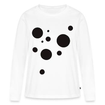 Dots - Frauen Premium Bio Langarmshirt - Weiß - Vorne - Julia (174cm)
