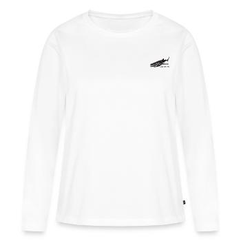 RÉCIF DE NINGALOO - T-shirt manches longues Premium bio Femme - blanc - Devant - Julia (174cm)