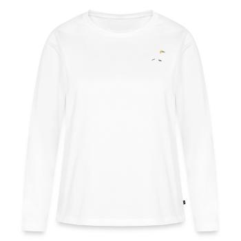 Basstölpel - T-shirt manches longues Premium bio Femme - blanc - Devant - Julia (174cm)