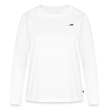 Goés à hareng - T-shirt manches longues Premium bio Femme - blanc - Devant - Julia (174cm)